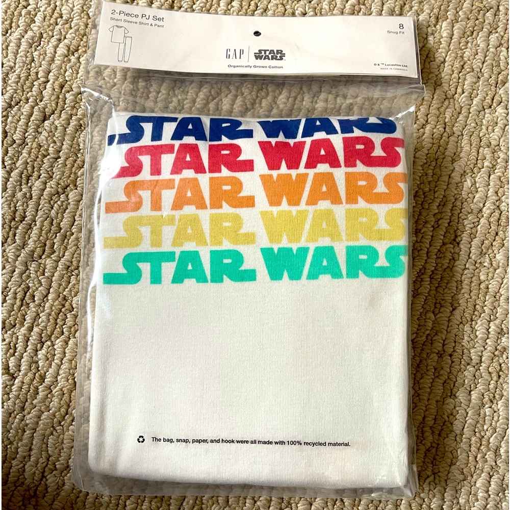 Gap Star Wars short sleeve long pants pjs